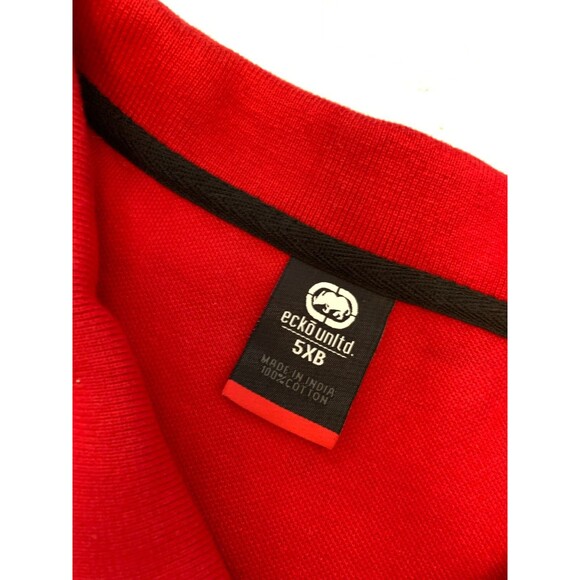 Ecko Unltd Polo Shirt Mens 5XB Short Sleeve Knit Spellout Big Logo Y2K Vintage - Picture 4 of 5